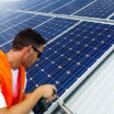 Solar panel installation on a rooftop, representing renewable energy and sustainable solutions from Go Green Home Solar